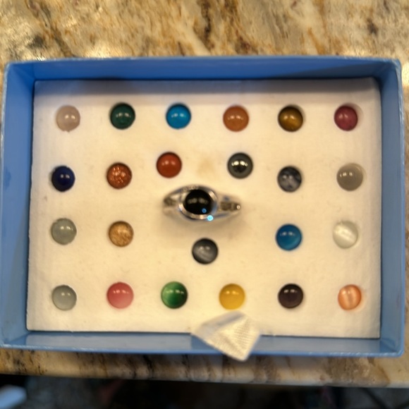 Interchangeable Stone Sterling silver Ring - Picture 2 of 2